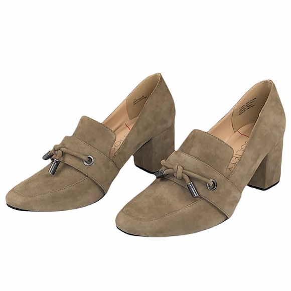 NWOB Sole Society Matador Suede Block Heel Loafer - Picture 1 of 9